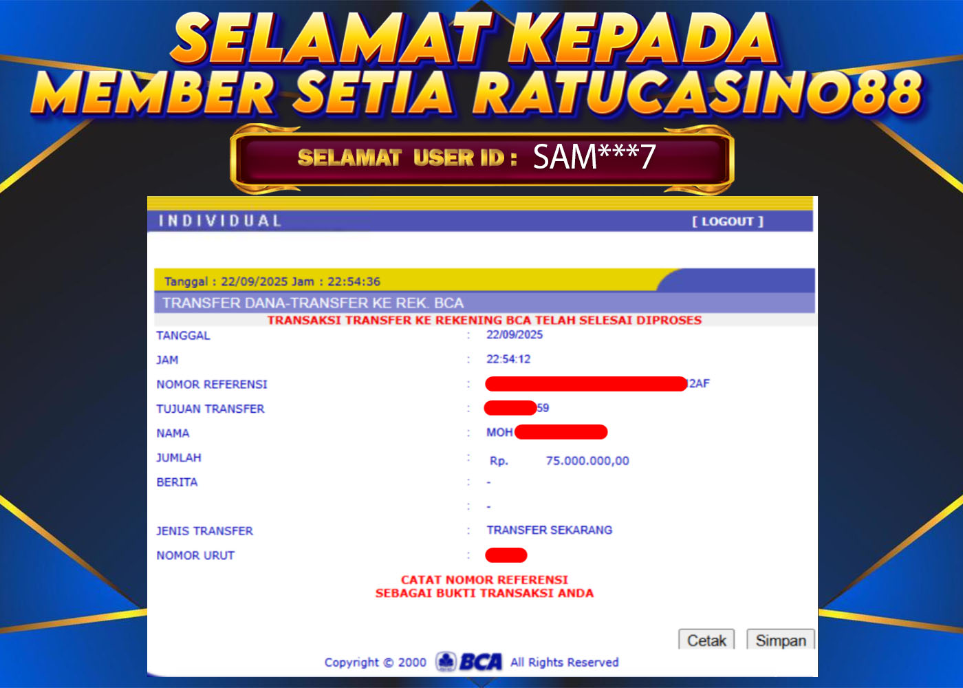 WITHDRAWAL MEMBER 67